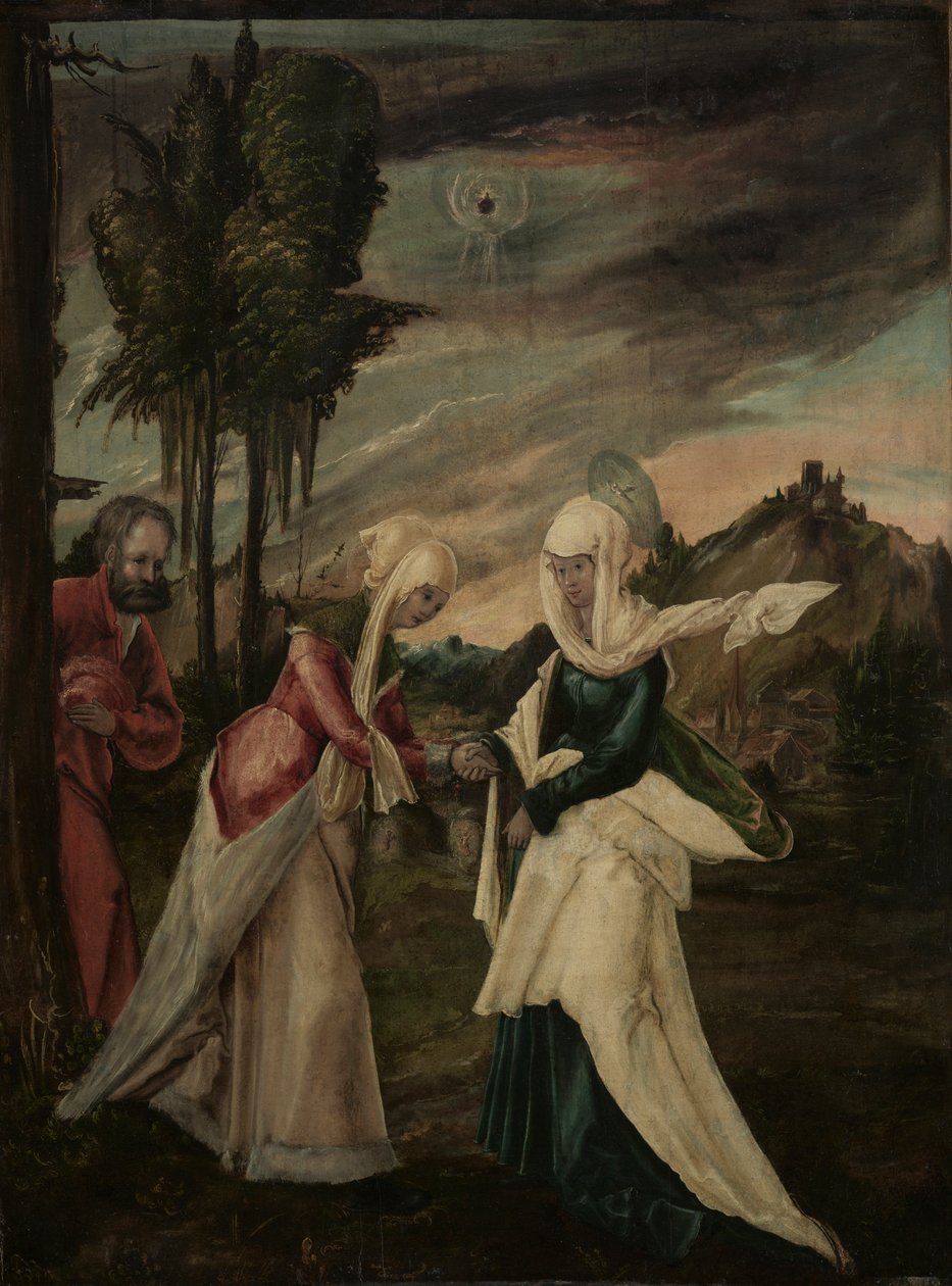 Nawiedzenie, ok. 1530-1550 (olej na drewnie) autorstwa Danube School