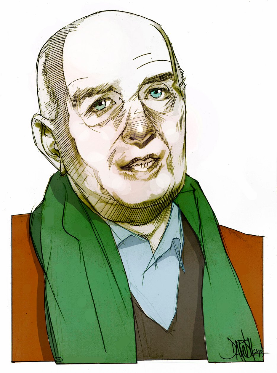 John Testori, 2013 (cyfrowy rysunek ołówkiem) autorstwa Dariush Radpour