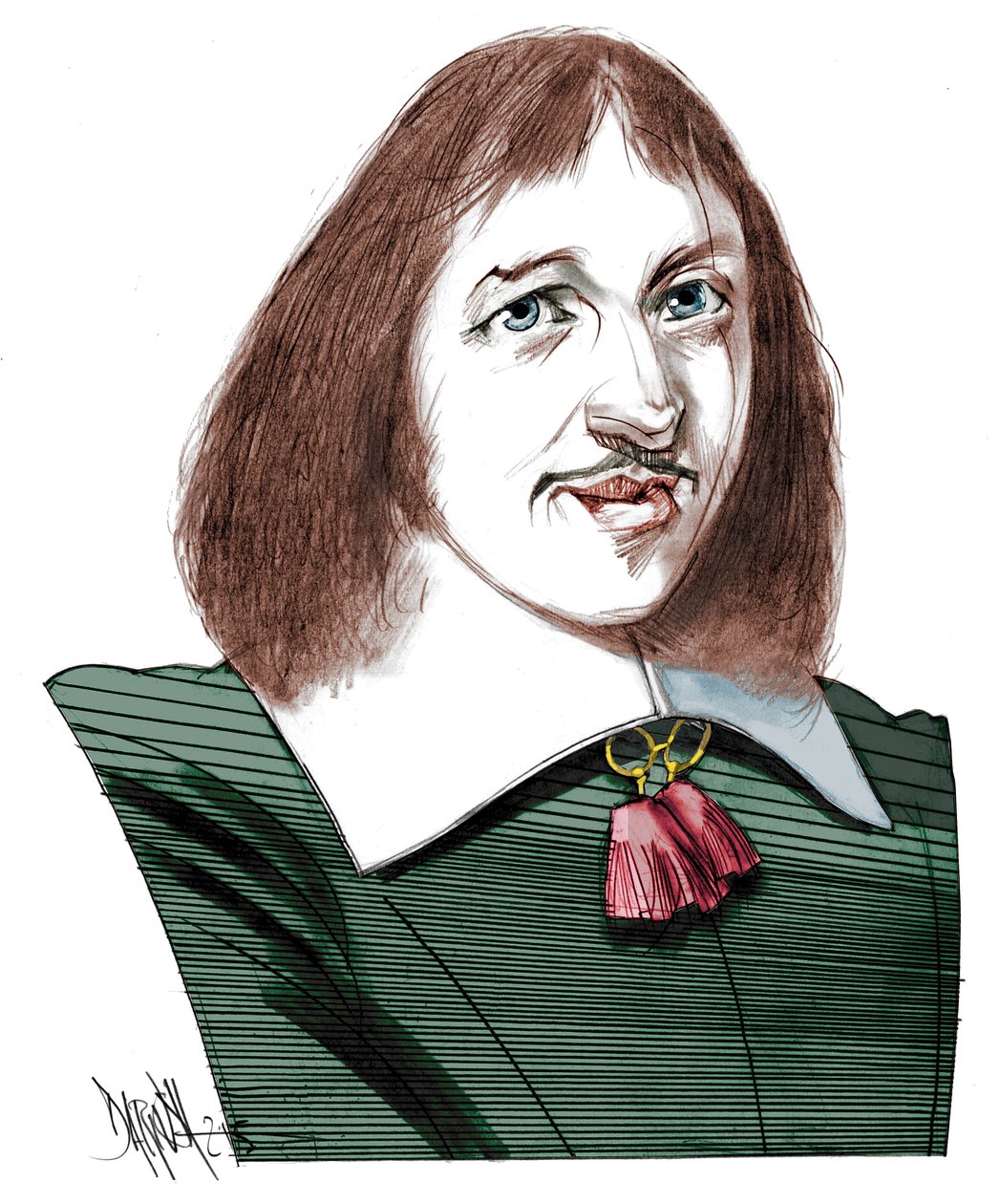 Portret Francois Vatel (1631-1671) (Fritz Karl Watel) autorstwa Dariush Radpour