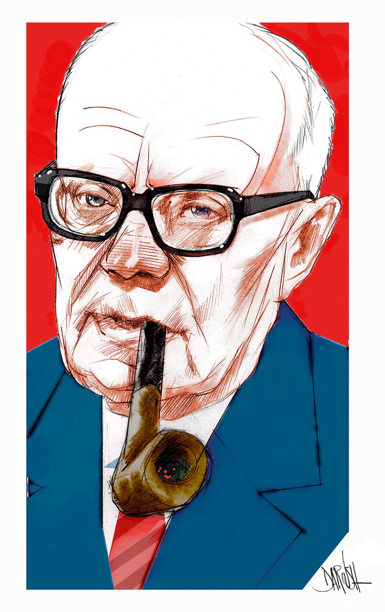 Sandro Pertini, 2022 (cyfrowy rysunek ołówkiem) autorstwa Dariush Radpour