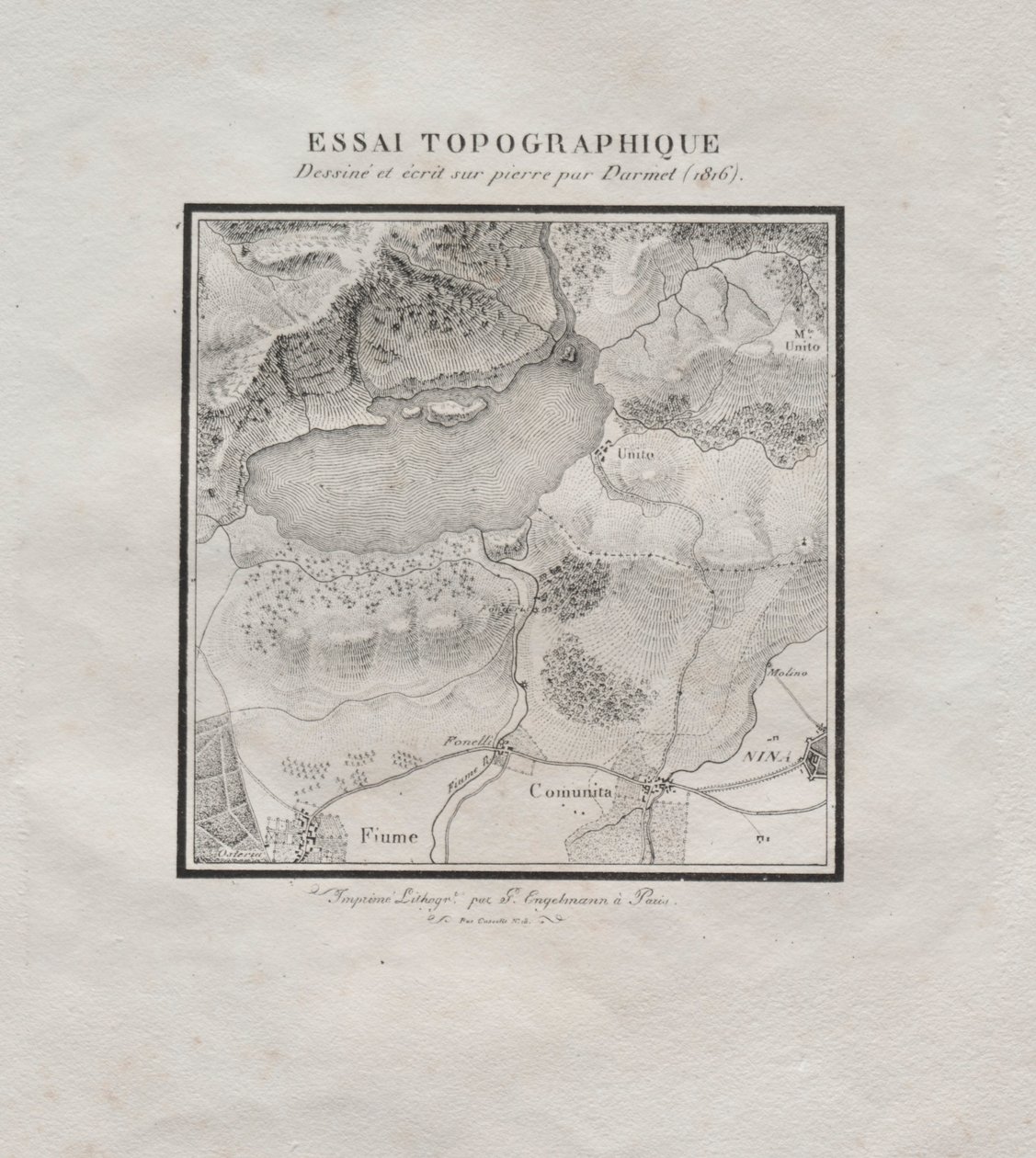 Zbiór esejów litograficznych: Esej topograficzny, 1816. autorstwa Darmet