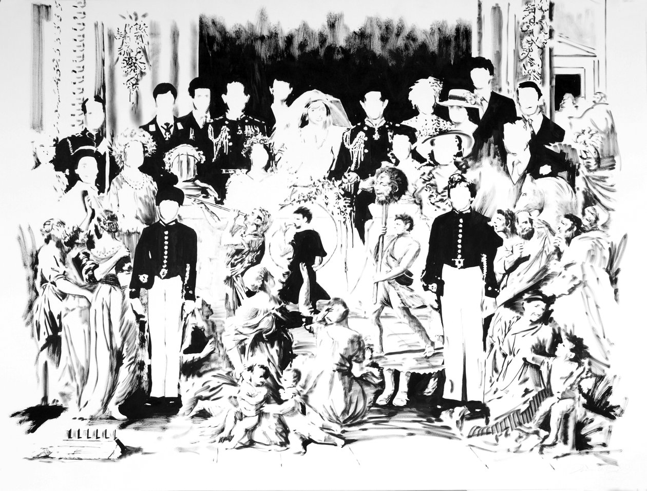 Ballada o Charlesie i Di, 2006 (tusz indygo na papierze) autorstwa Darren Coffield