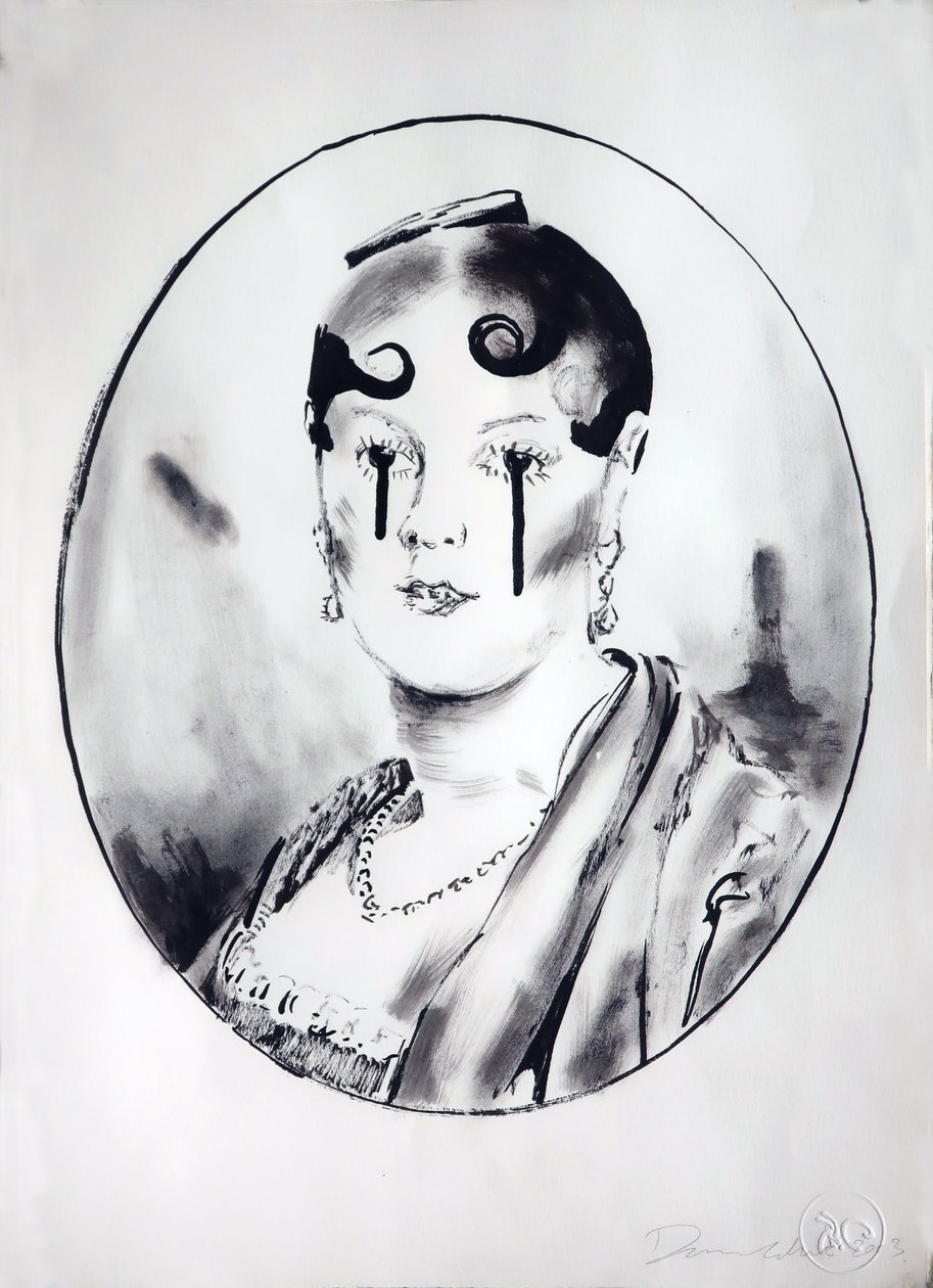 Ingre Girl 4, 2003 (tusz na papierze) autorstwa Darren Coffield