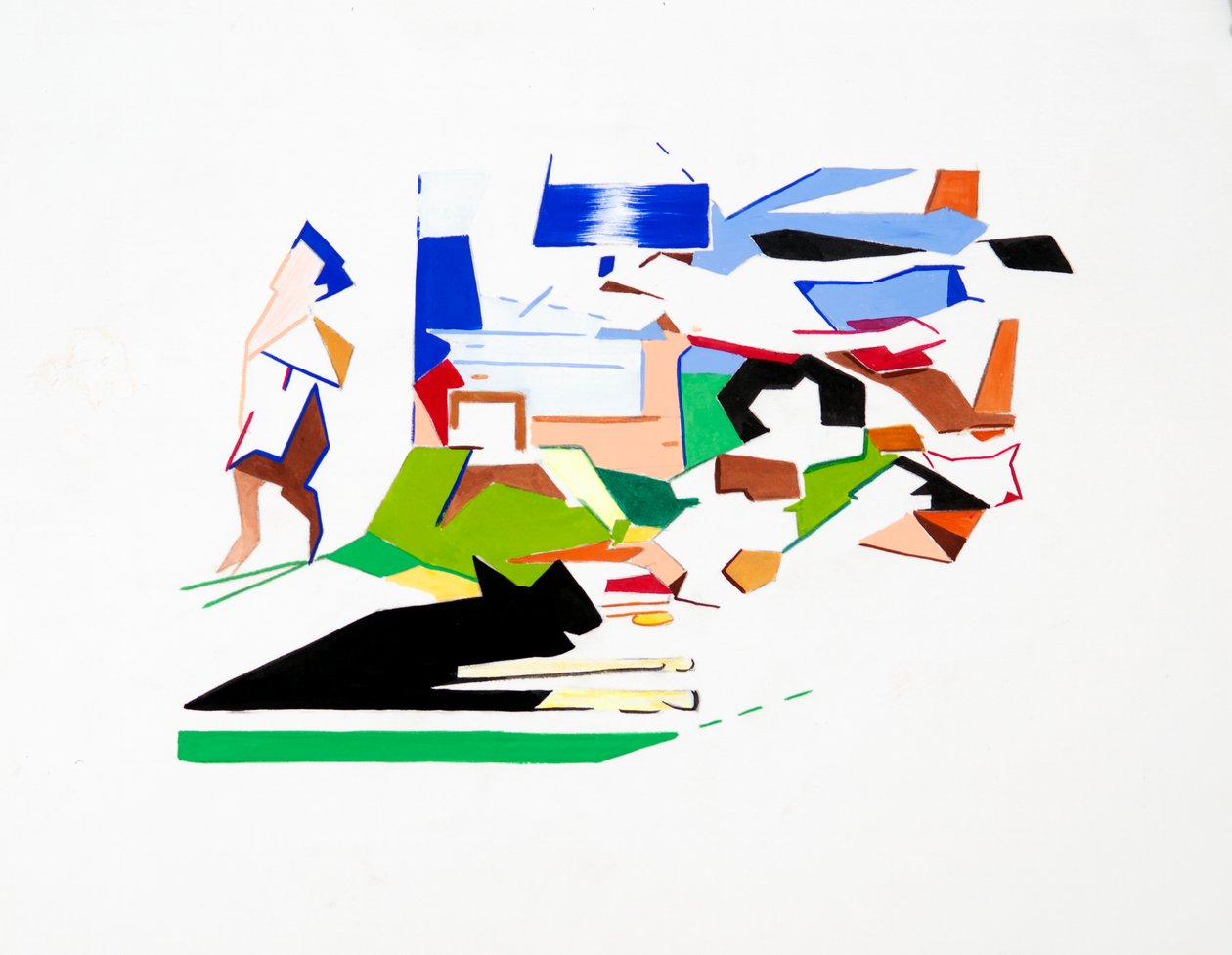 Kennedys (Krajobraz), 2019 (gwasz na papierze) autorstwa Darren Coffield