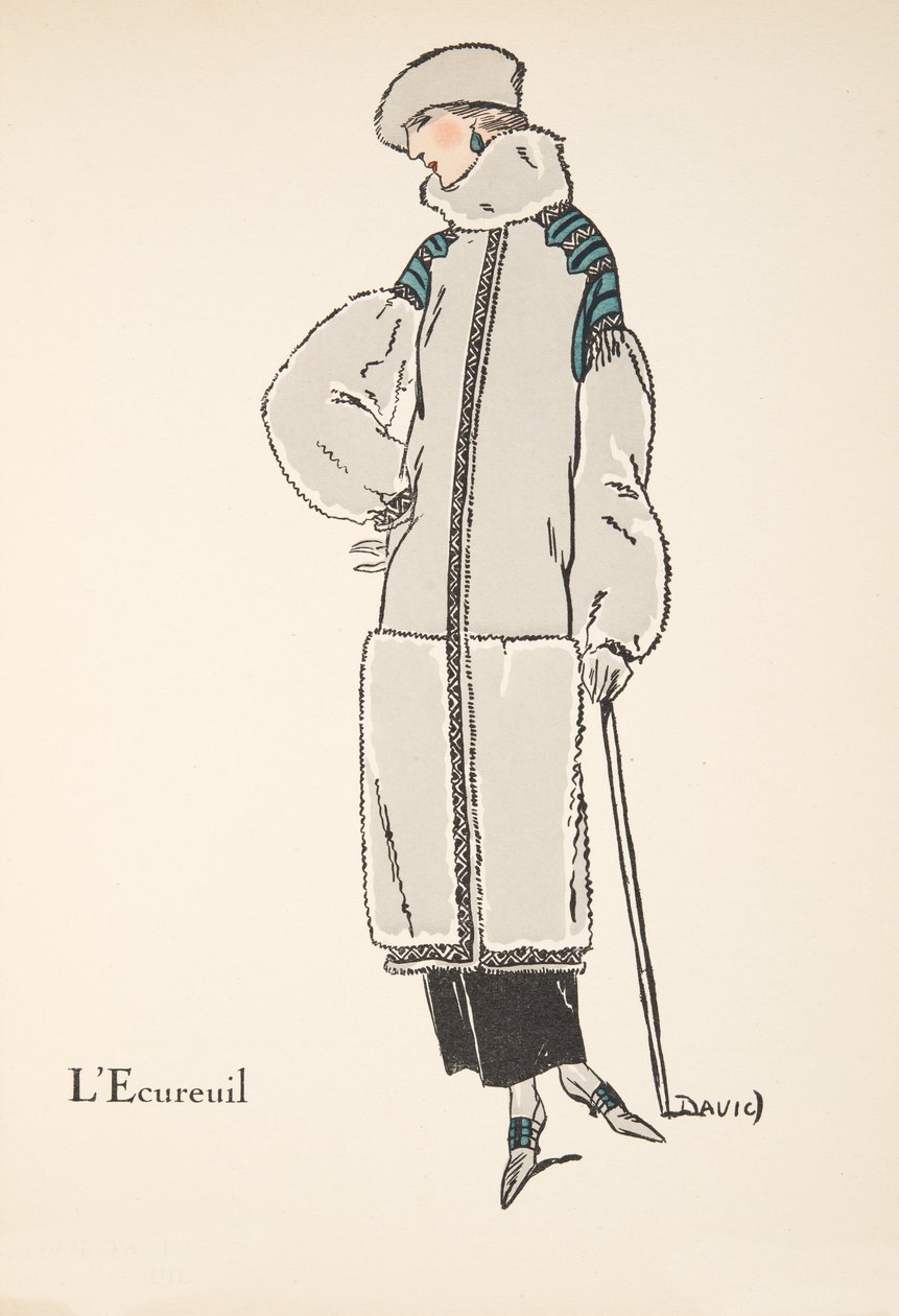 LEcureuil, z kolekcji Fashion Plates, 1922 (odbitka w pochoirze) autorstwa David