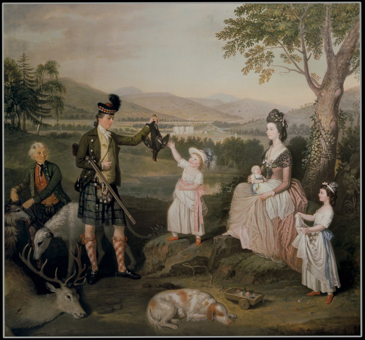 Jan, 4. książę Atholl i jego rodzina, 1780 autorstwa David Allan