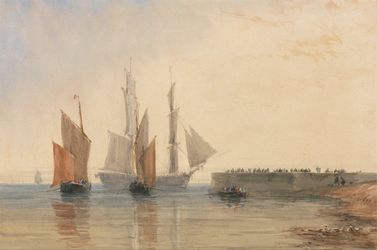 Wejście do portu Calais autorstwa David Cox