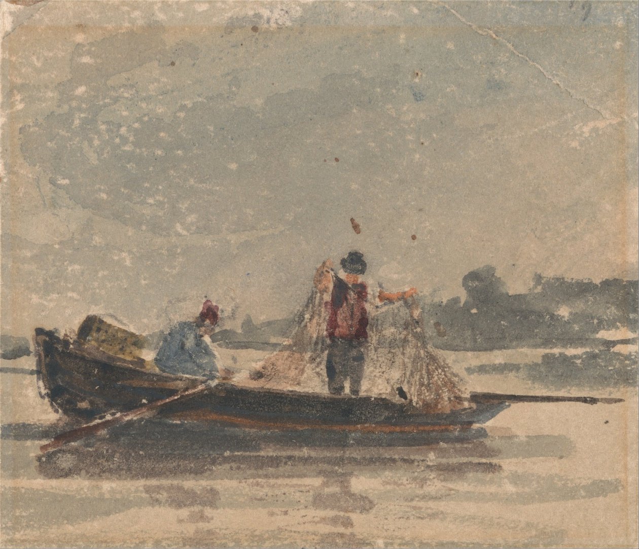 Rybacy wyciągają sieć autorstwa David Cox