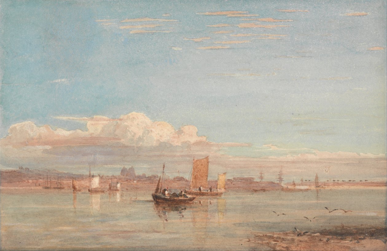 Szpital Greenwich z Woolwich Reach autorstwa David Cox