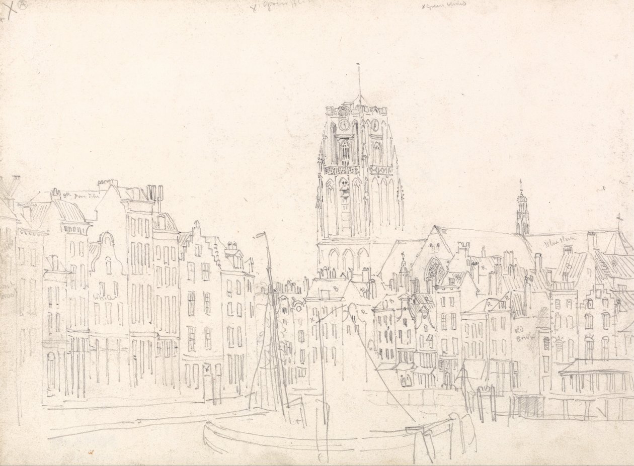 Rotterdam – Kościół św. Wawrzyńca autorstwa David Cox