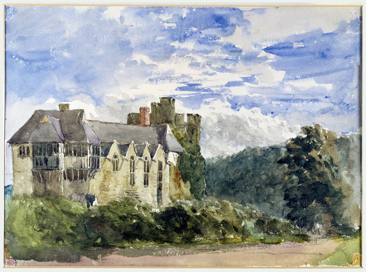 Zamek i opactwo Stokesay autorstwa David Cox