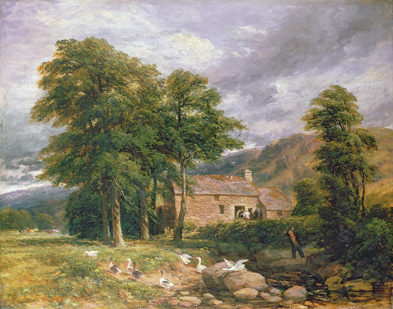 Stary młyn w Bettws-y-Coed autorstwa David Cox