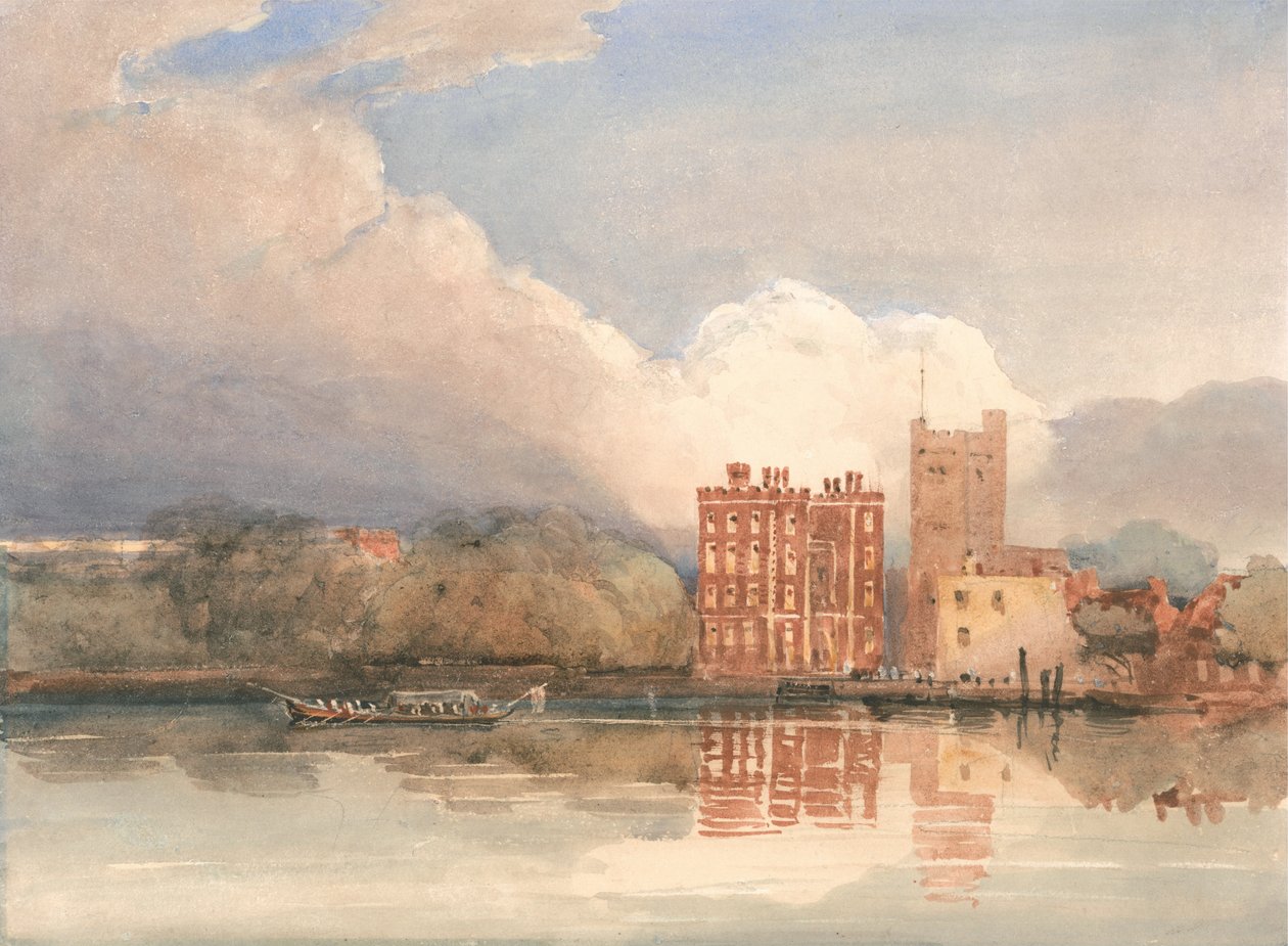 Widok pałacu Lambeth nad Tamizą autorstwa David Cox