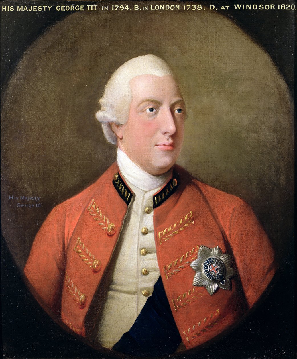Portret Jerzego III (1738-1820) 1794 autorstwa David Dodd