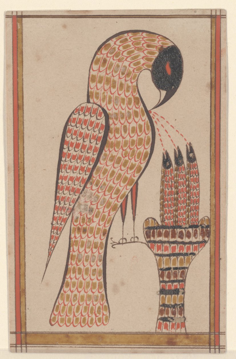 Pelikan w swej pobożności, frakturowe malowidło, ok. 1810 (pióro i atrament z wc na papierze) autorstwa David Kulp