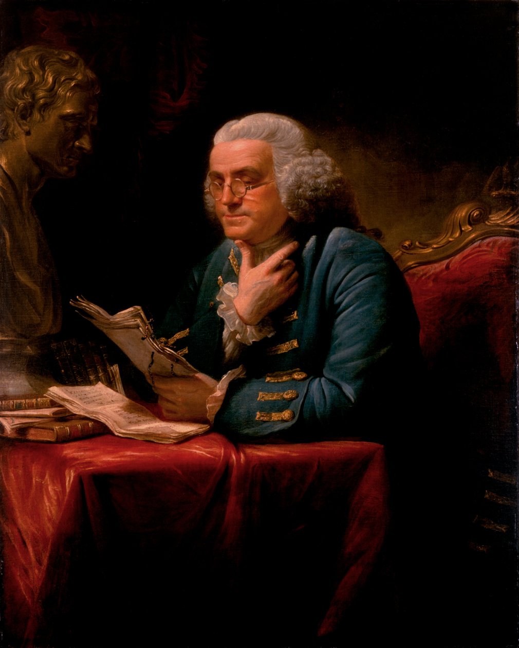 Benjamin Franklin autorstwa David Martin