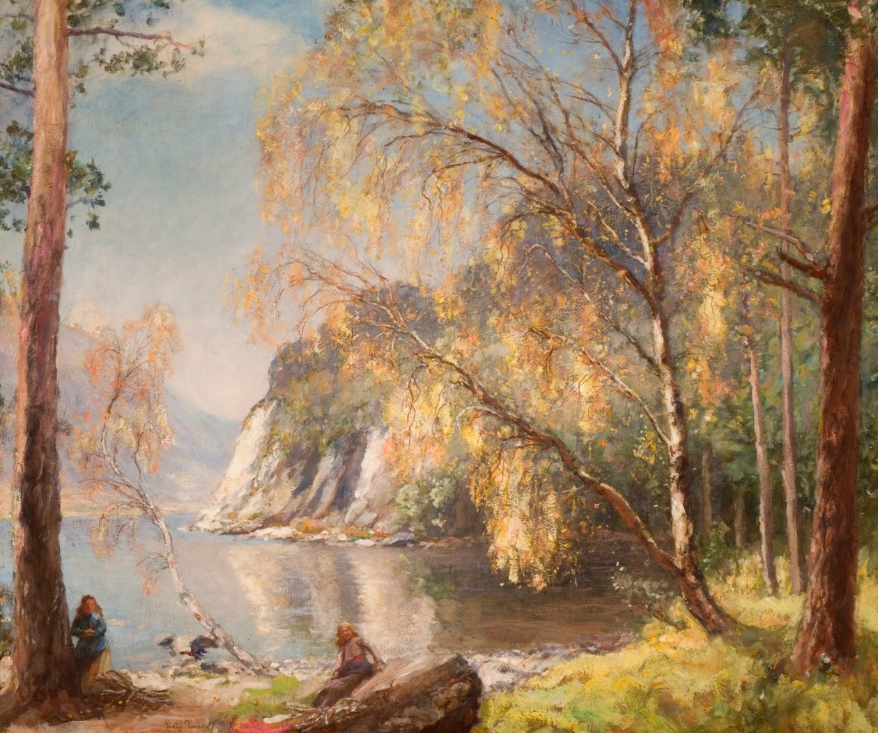 Ullswater, Srebro i Złoto, 1917 autorstwa David Murray