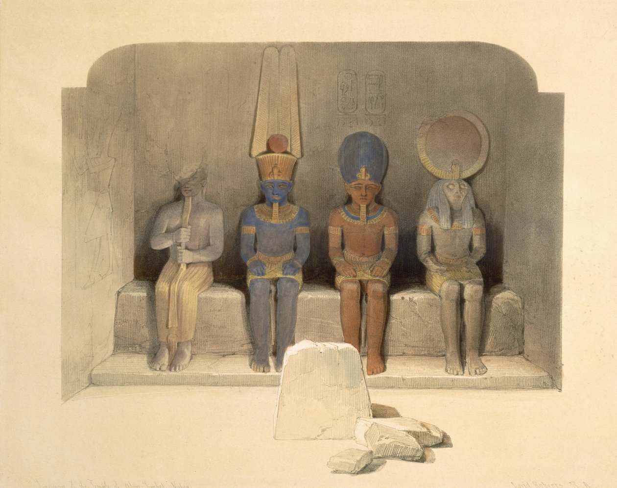 Sanktuarium świątyni Abu Simbel, z Egiptu i Nubii, tom 1 autorstwa David Roberts