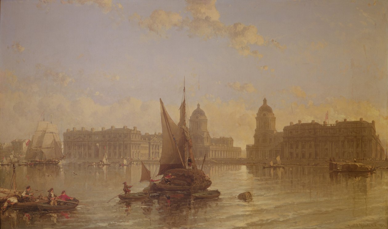 Wysyłka nad Tamizą w Greenwich autorstwa David Roberts
