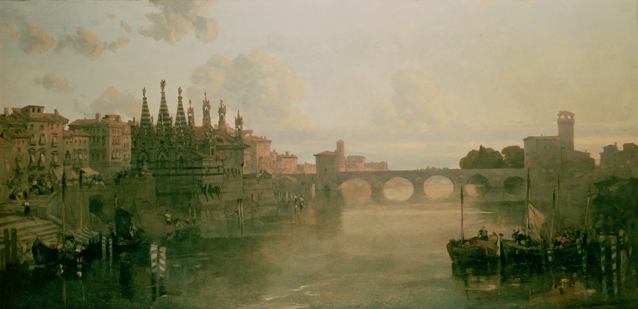 Widok na Pisę, ok. godz. 1859 autorstwa David Roberts