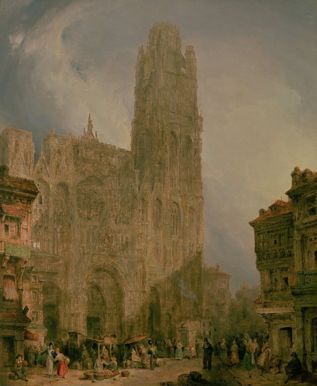 Zachodni Front Notre Dame, Rouen autorstwa David Roberts