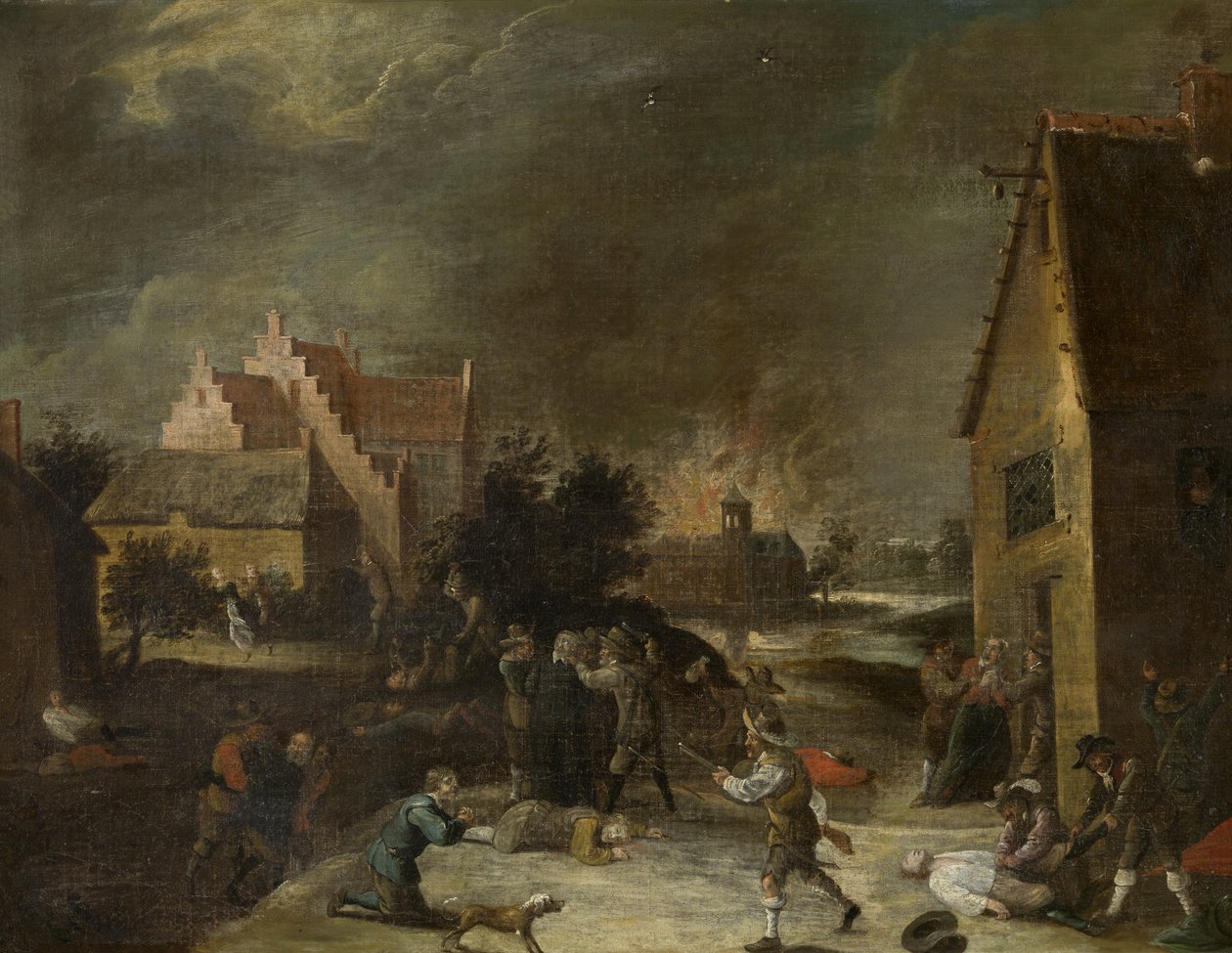 Grabież wioski autorstwa David Teniers the Younger