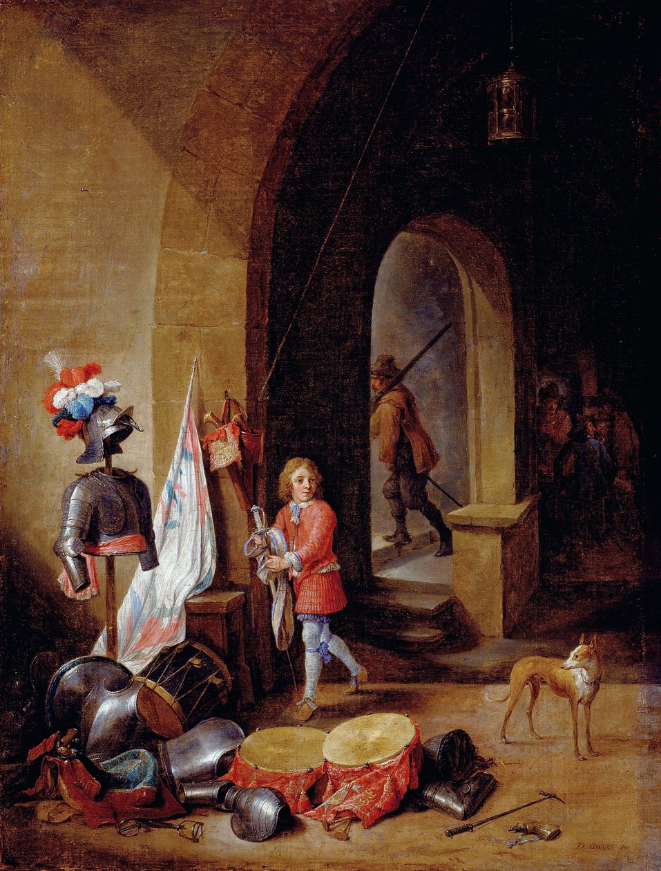 Pomieszczenie straży autorstwa David Teniers the Younger