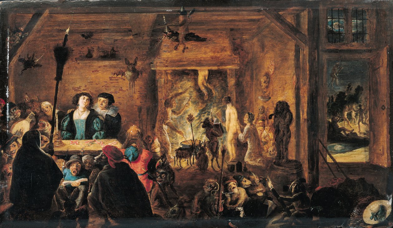 Scena czarnoksięstwa, 1633 autorstwa David Teniers the Younger