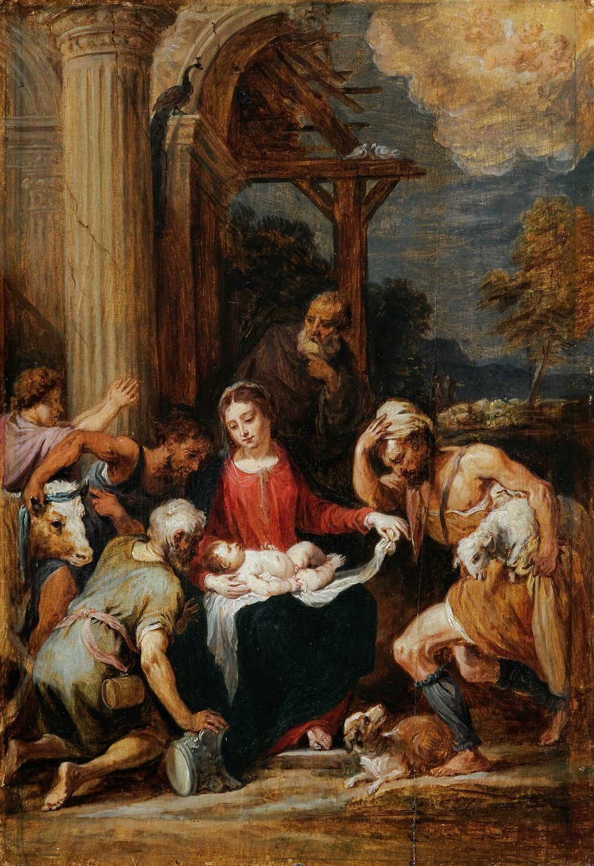 Adoracja pasterzy według Andrei Schiavone autorstwa David Teniers the Younger