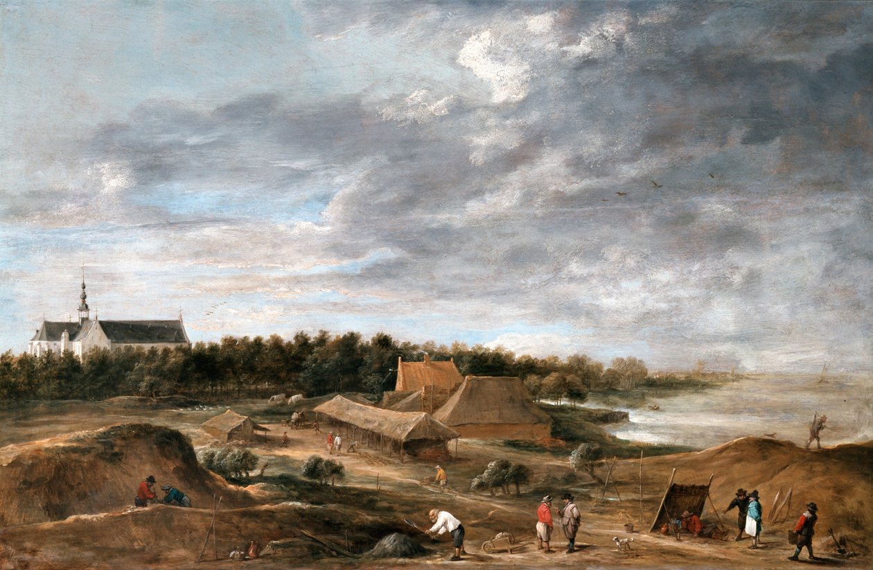 Ceglarze w pobliżu Hemiksem autorstwa David Teniers the Younger