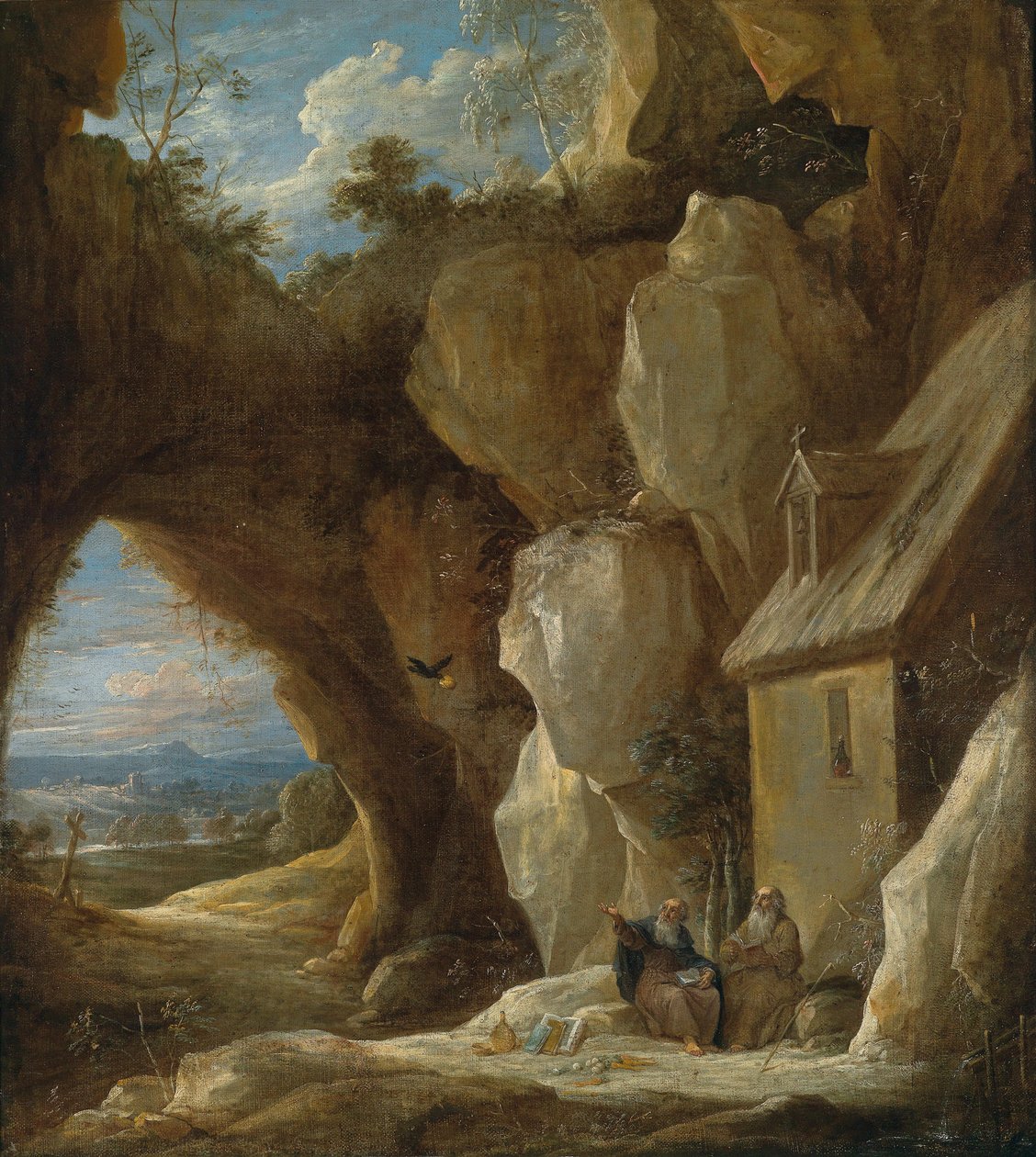 Święci Antoni i Paweł na pustyni autorstwa David Teniers the Younger