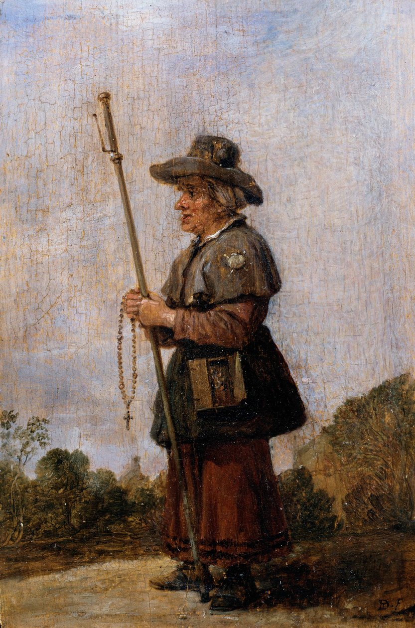 Kobieta pielgrzymka autorstwa David Teniers the Younger
