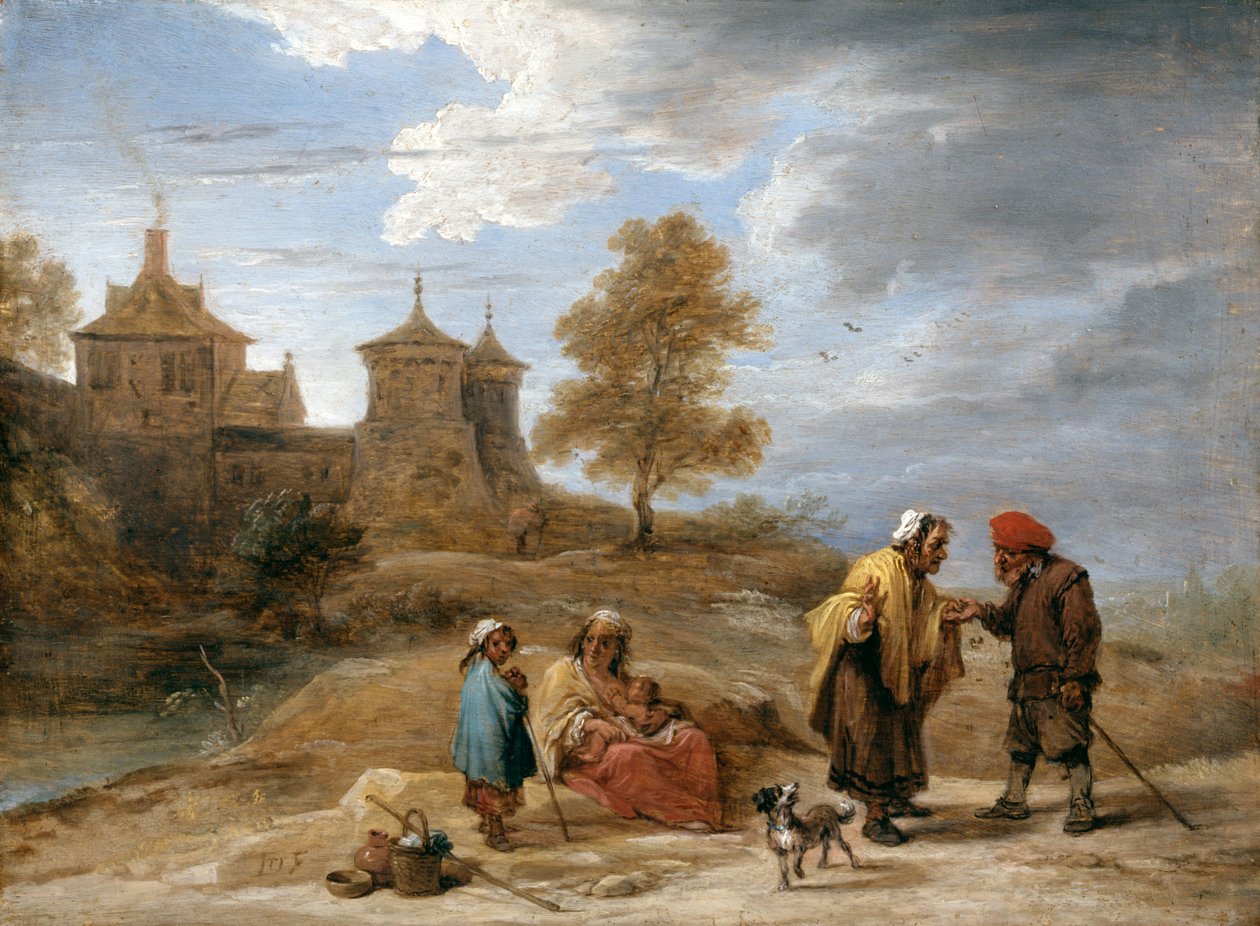 Cyganie w krajobrazie autorstwa David Teniers the Younger
