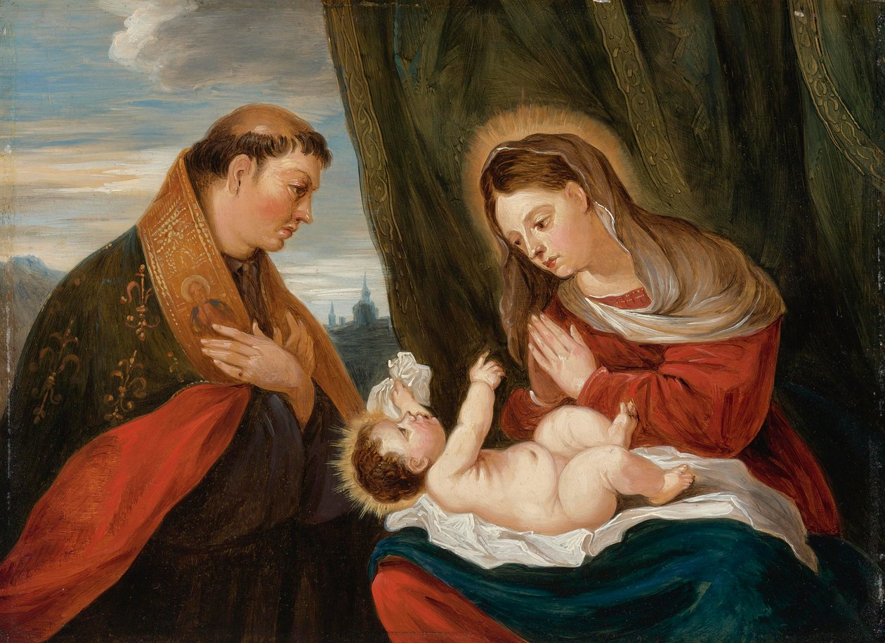 Madonna z Dzieciątkiem ze św. Ludwikiem z Tuluzy autorstwa David Teniers the Younger