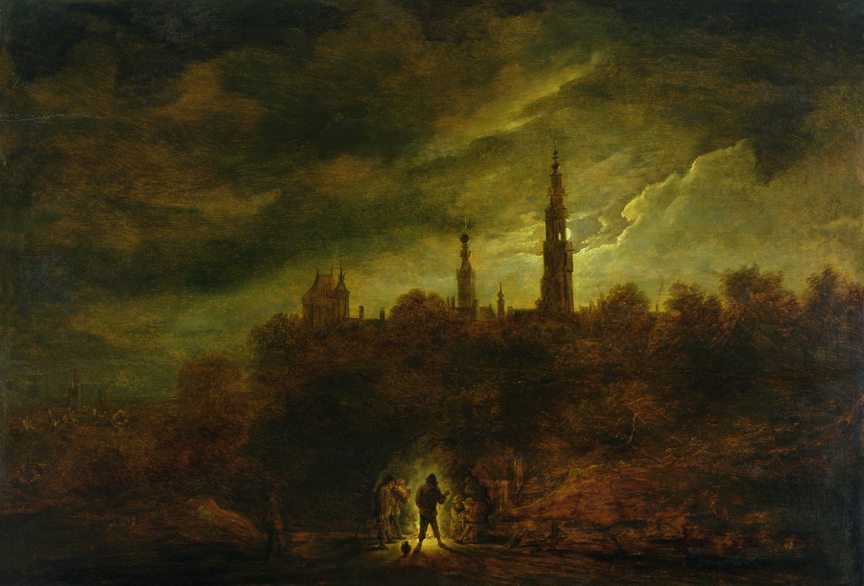 Księżycowy krajobraz autorstwa David Teniers the Younger