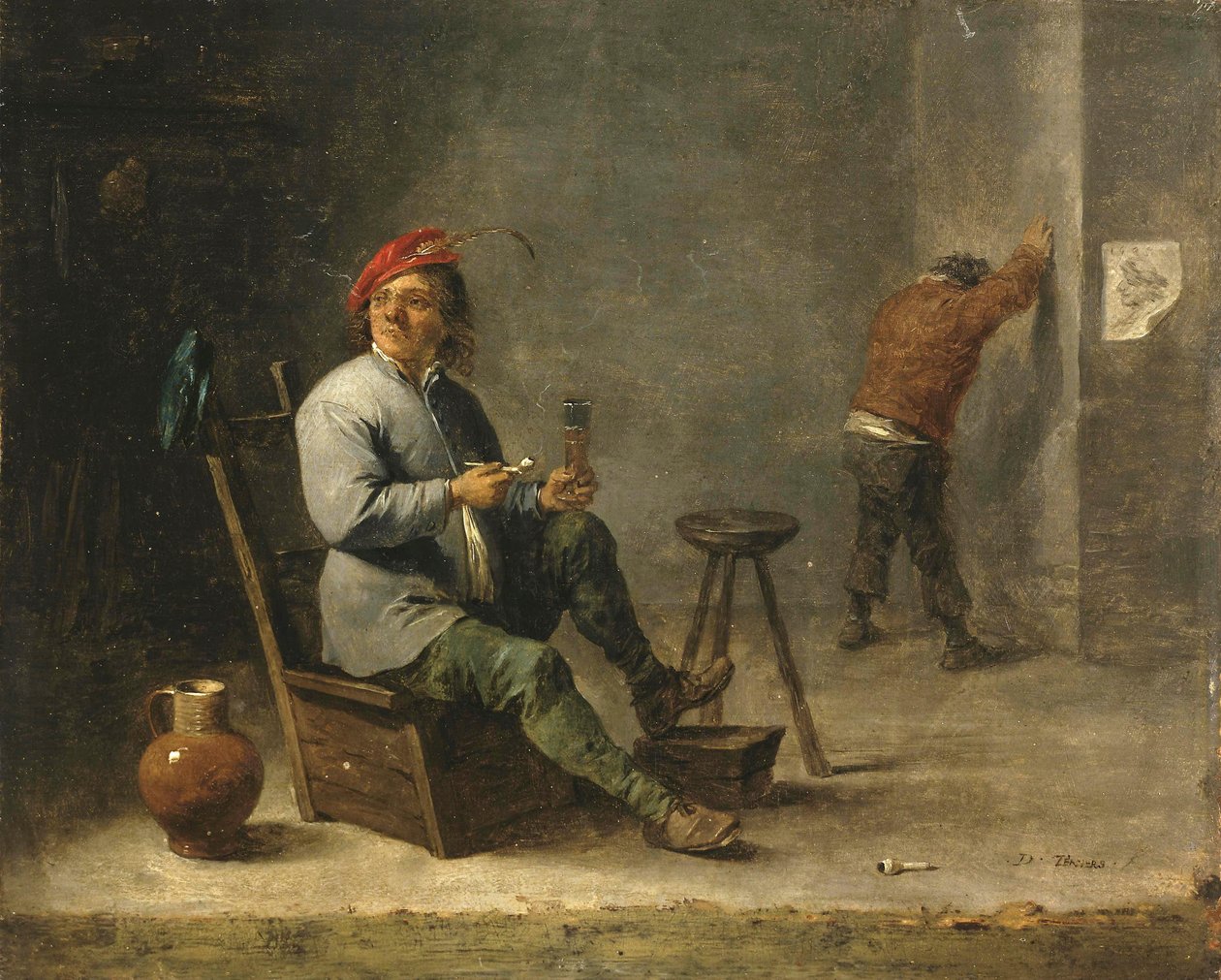 Palący autorstwa David Teniers the Younger