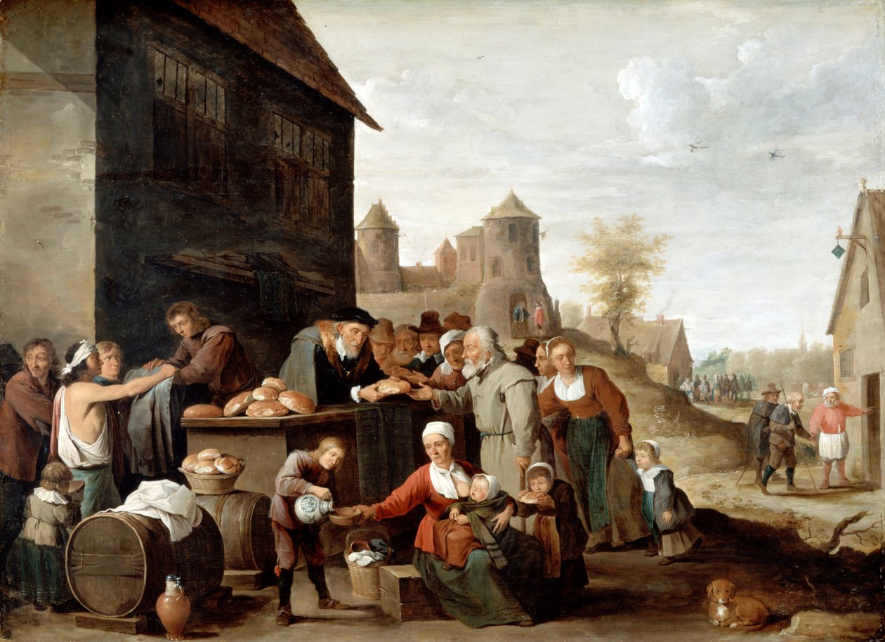 Siedem cielesnych uczynków miłosierdzia autorstwa David Teniers the Younger