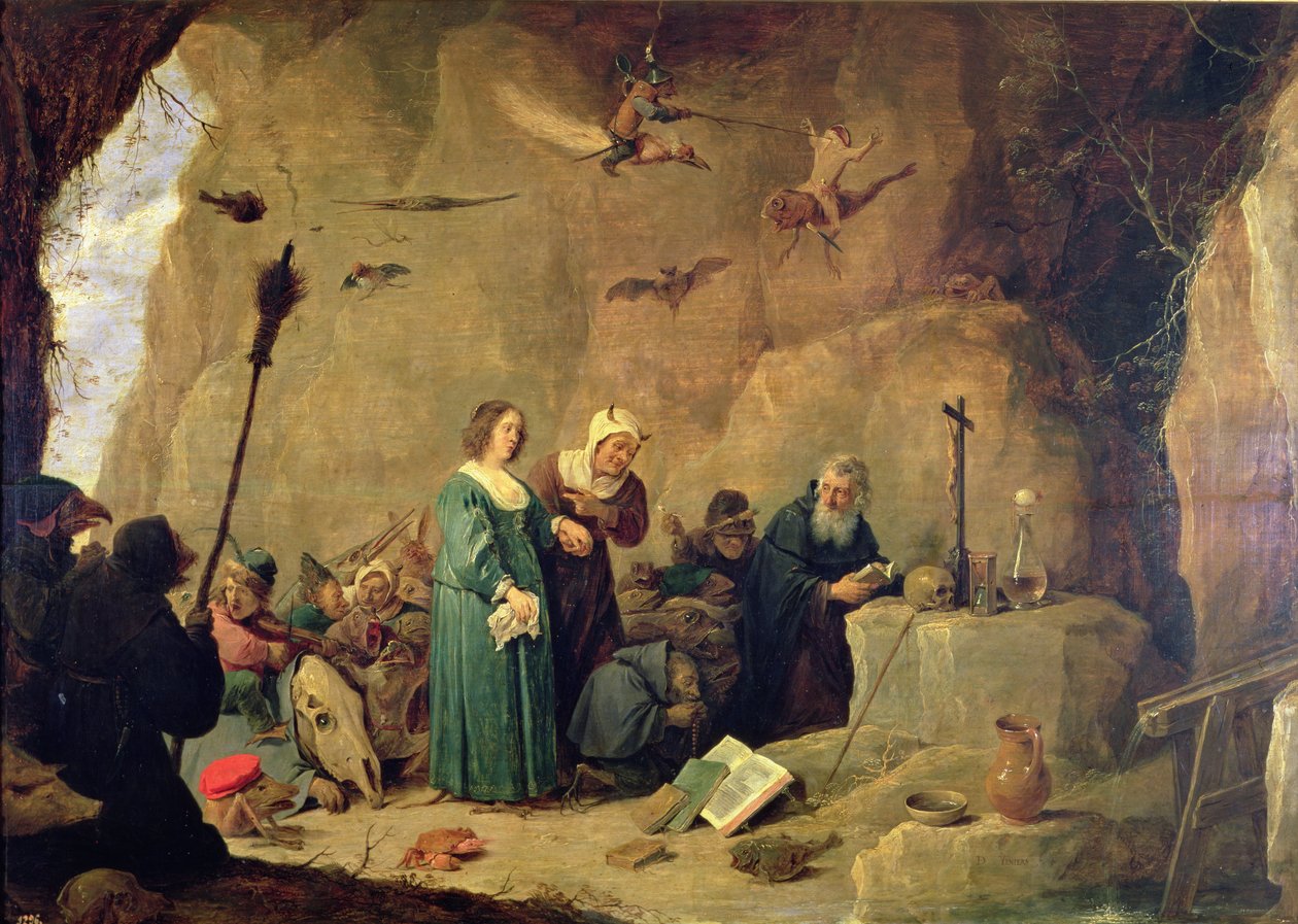 Kuszenie świętego Antoniego, 1820 autorstwa David Teniers the Younger