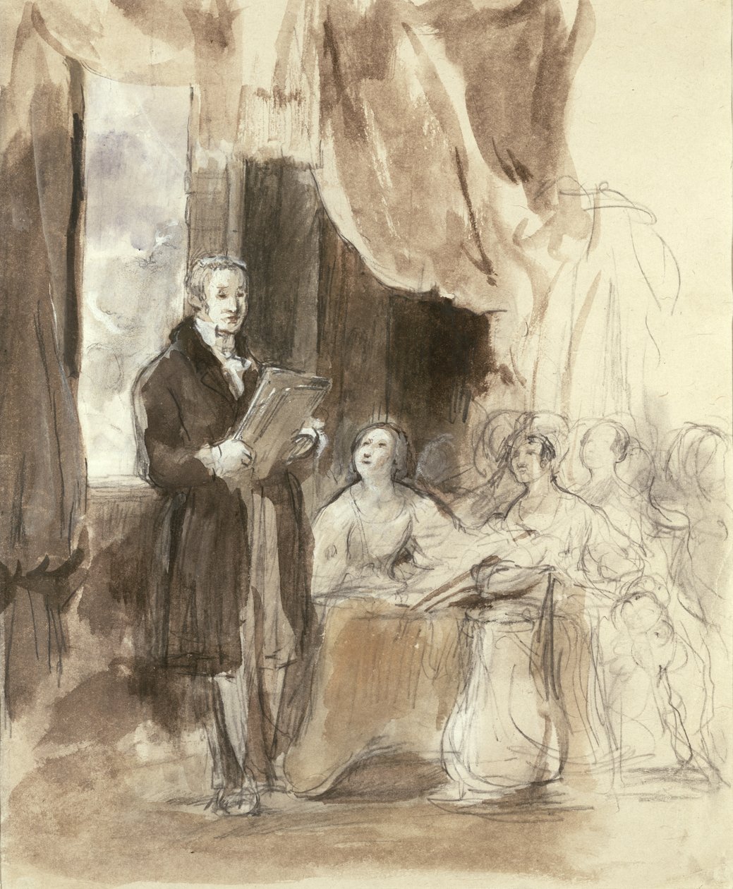 Sir Robert Peel czyta królowej Wiktorii autorstwa David Wilkie