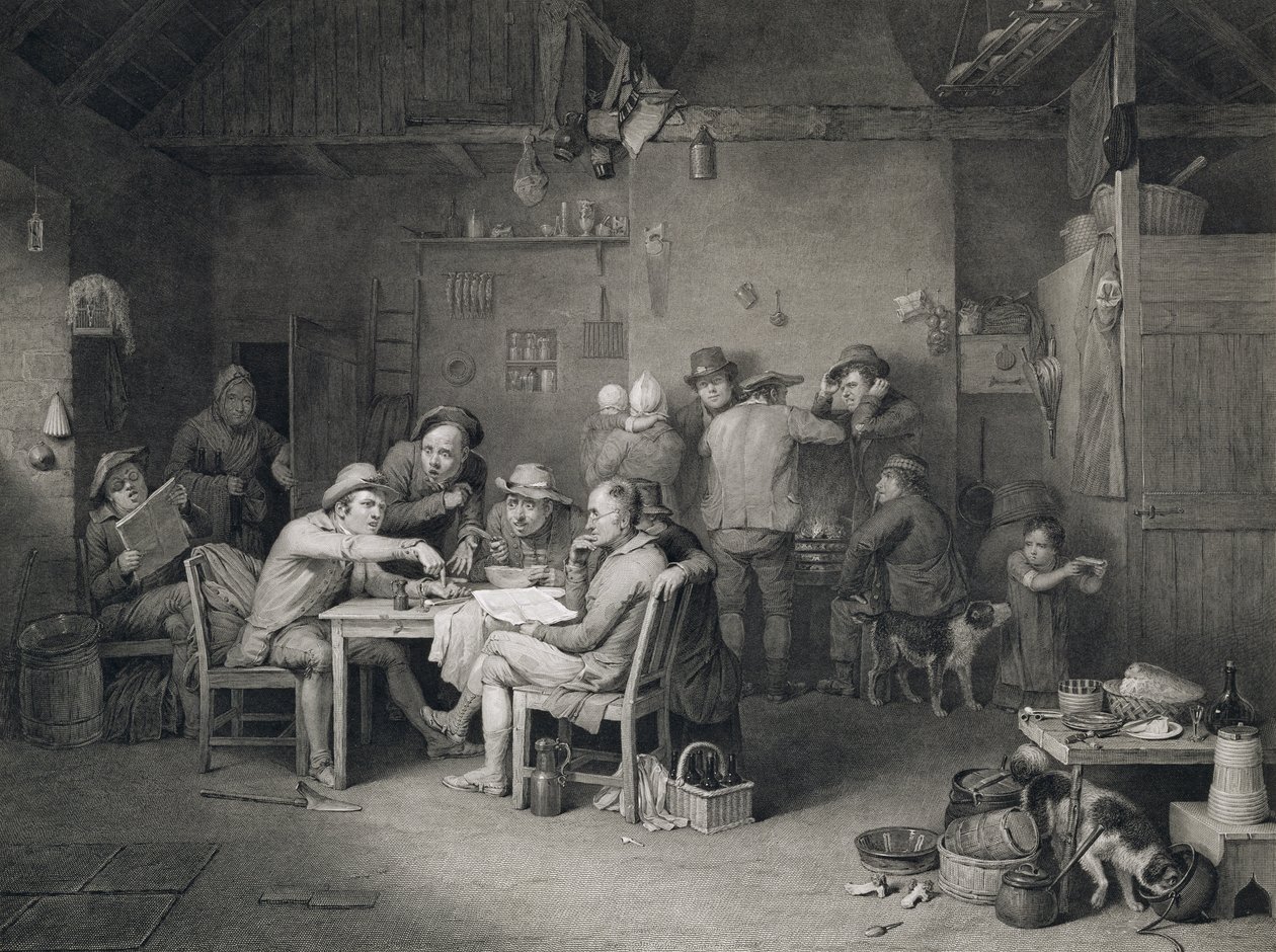 Politycy wiejscy, ryc. Abraham Raimbach (1784-1868), 1814 autorstwa David Wilkie