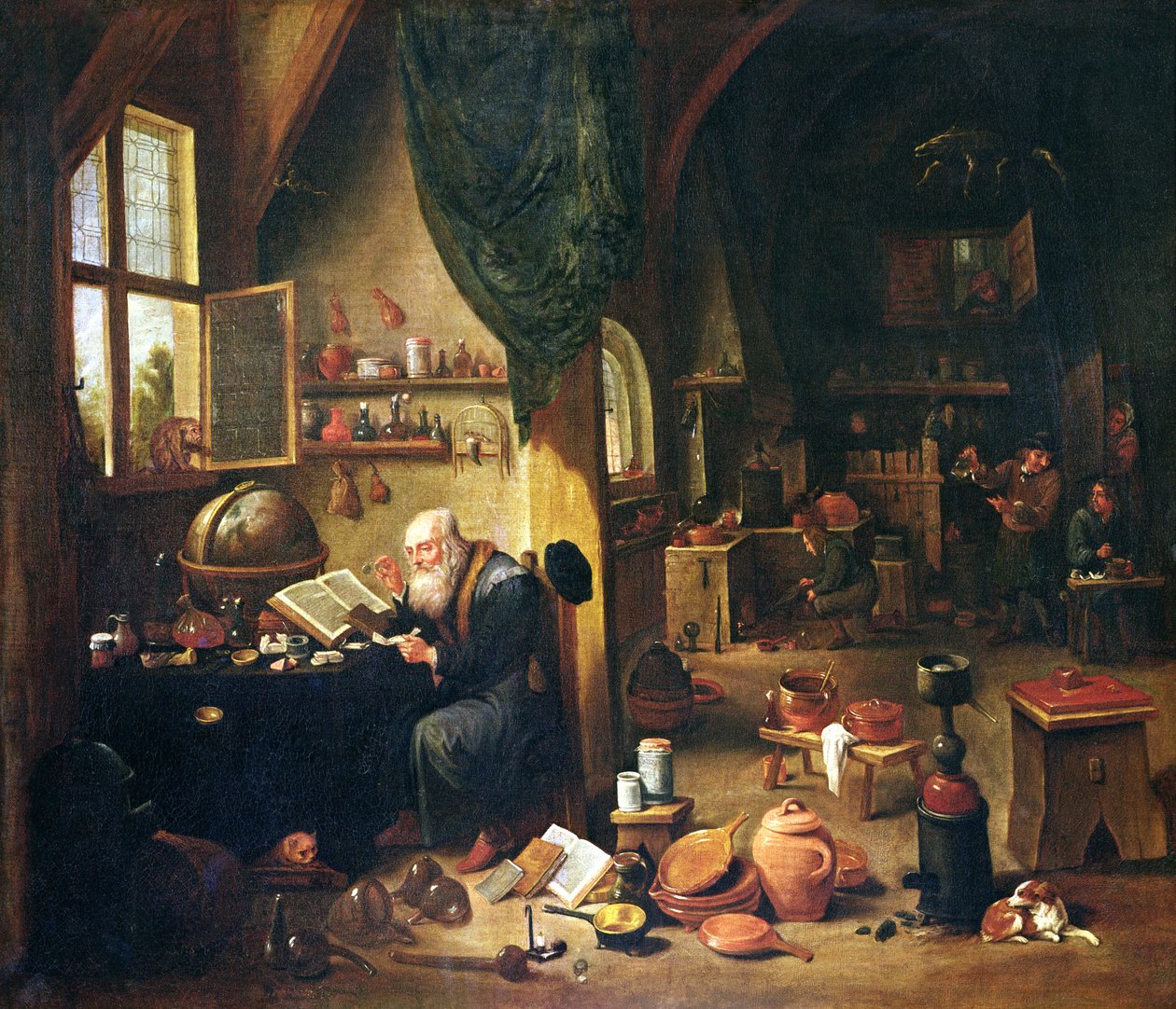 Alchemik w swoim warsztacie autorstwa David Teniers the Younger