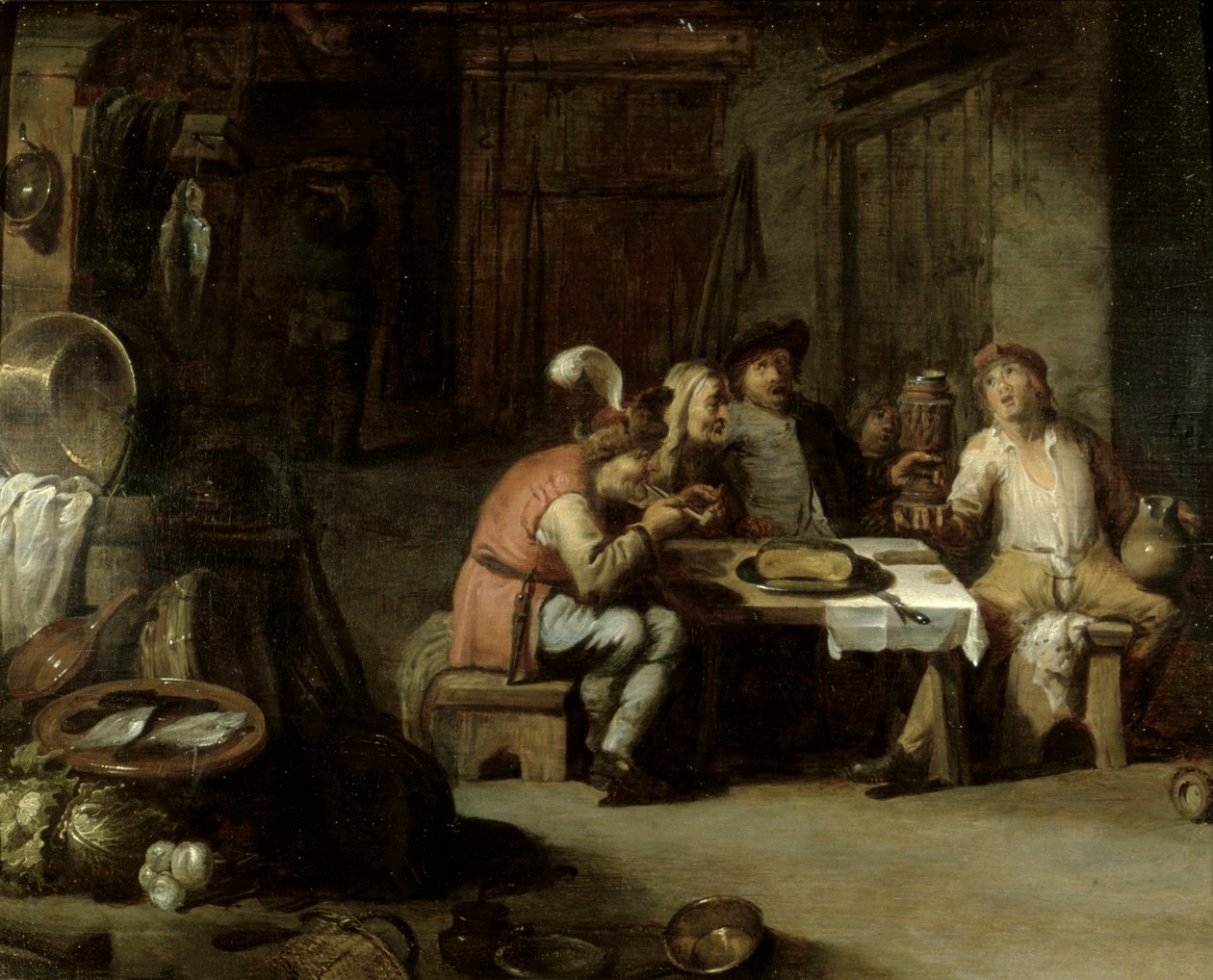 Wnętrze Alehouse, ok. 1630 autorstwa David Teniers the Younger