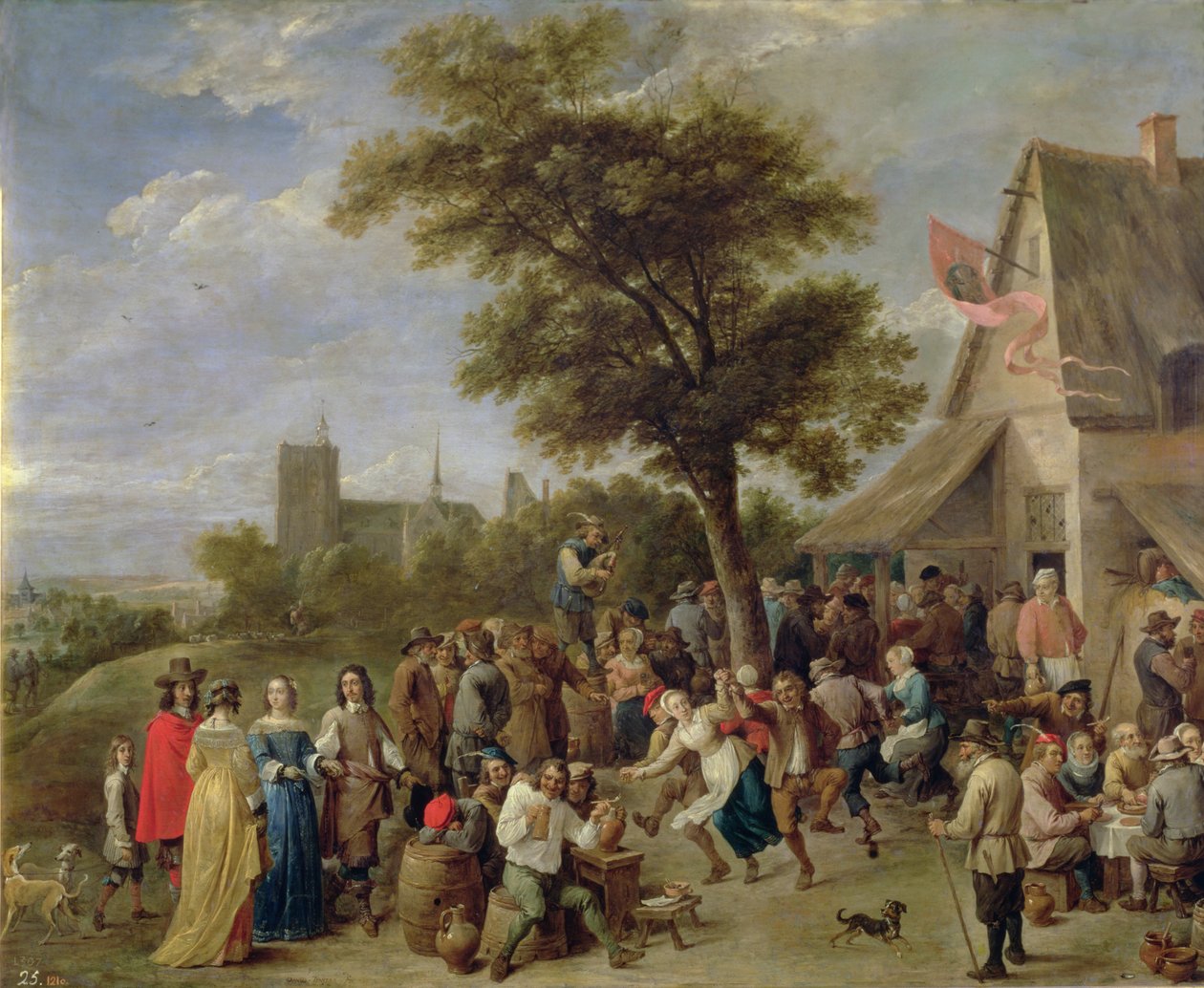 Chłopi Wesoły, ok.1650 autorstwa David Teniers the Younger