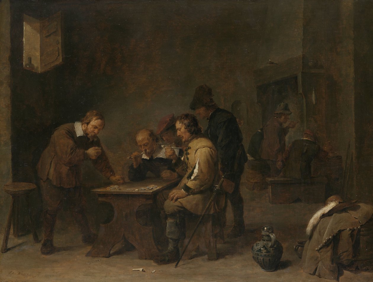 Hazardziści, ok. 1640 autorstwa David Teniers the Younger