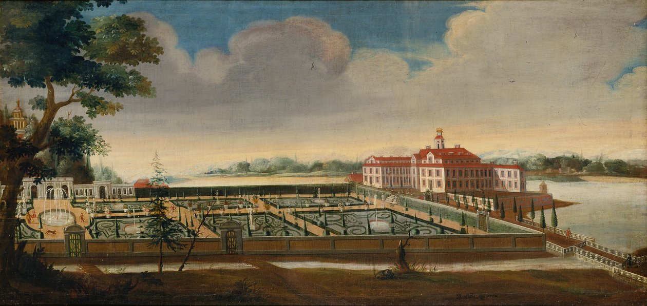 Widok pałacu Ulriksdal od południa, 1732 autorstwa David von Coln