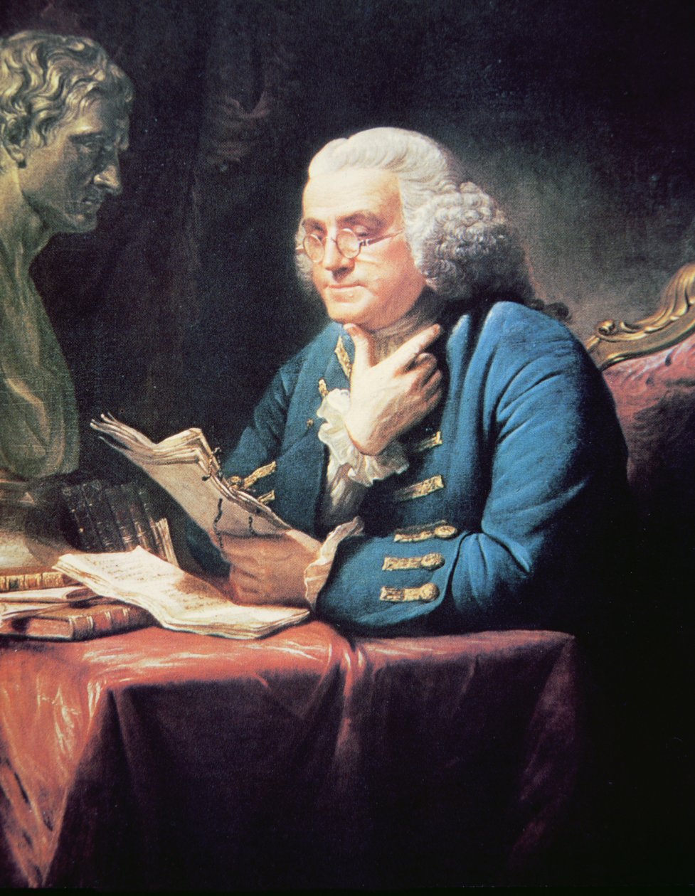 Benjamin Franklin autorstwa David (after) Martin