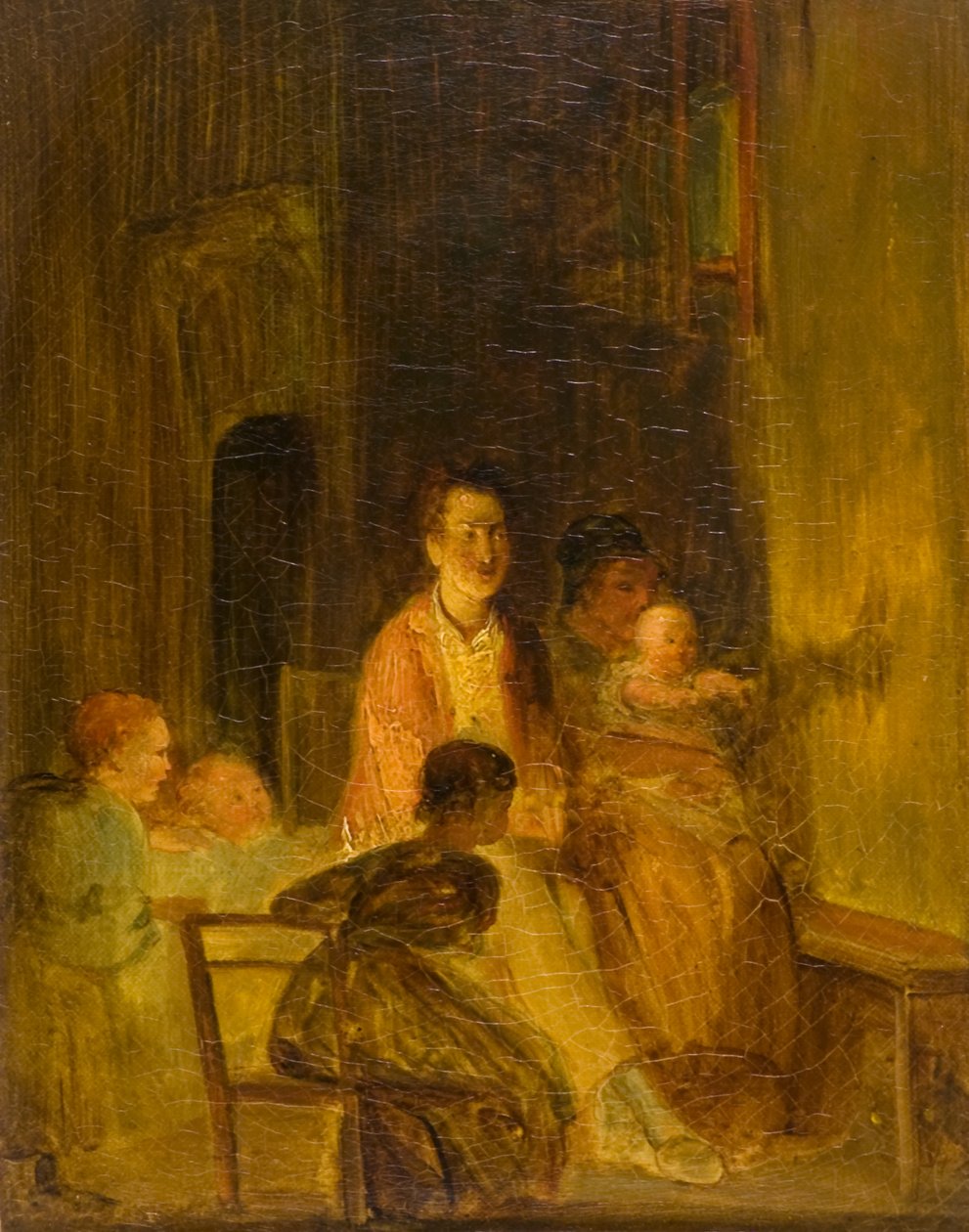 Królik na ścianie, ok.1815 (olej na płótnie) autorstwa David (attr.) Wilkie