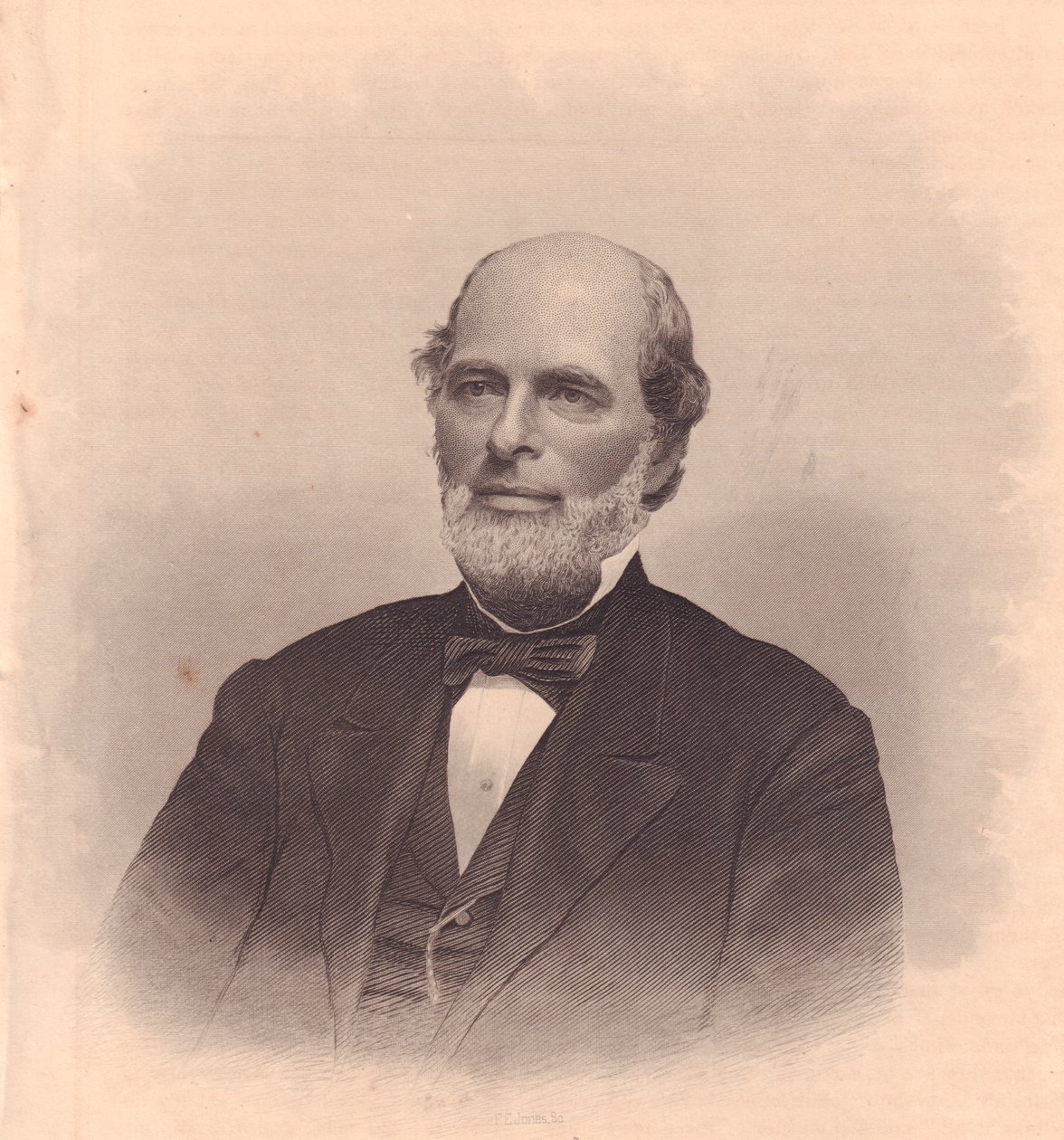 Portret amerykańskiego polityka George T Cobb (1813-1870), grawerowanie przez FE Jonesa z damskiego repozytorium, Stany Zjednoczone, około 1870 autorstwa John Ward Dunsmore