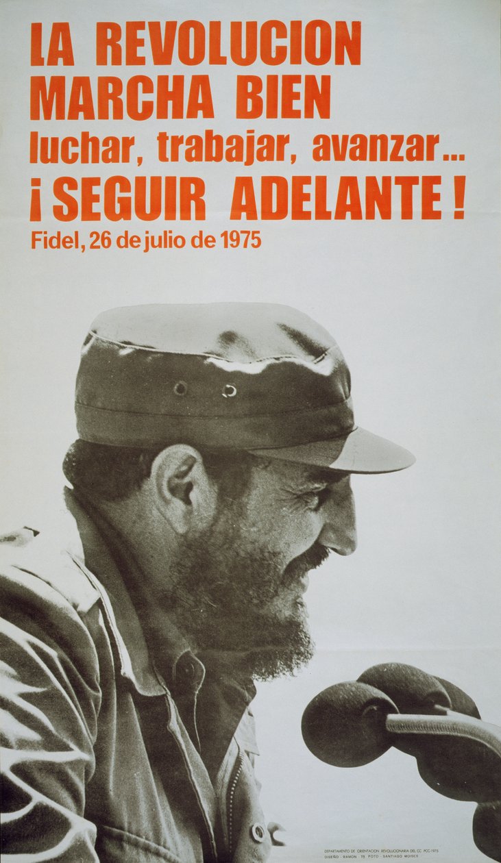 Plakat z Fidelem Castro autorstwa John Ward Dunsmore