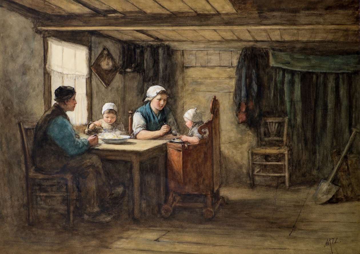Posiłek w południe autorstwa David Adolph Constant Artz